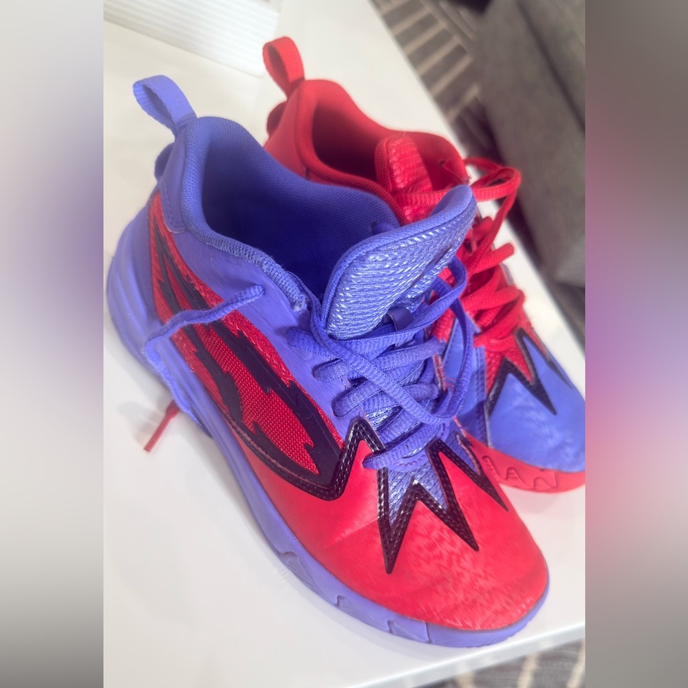 PUMA Kids Boys Scoot Zeros Pred Lace Up Sneakers Shoes Casual - Purple, Red